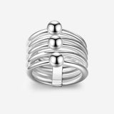 Pianegonda Multi-strand ring with spheres - View 2