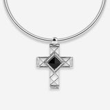 Pianegonda Rigid necklace with cross shape pendant - View 2