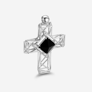 Pianegonda Cross shape pendant symbol of Rebirth - KOSMOS - 925‰ Sterling silver