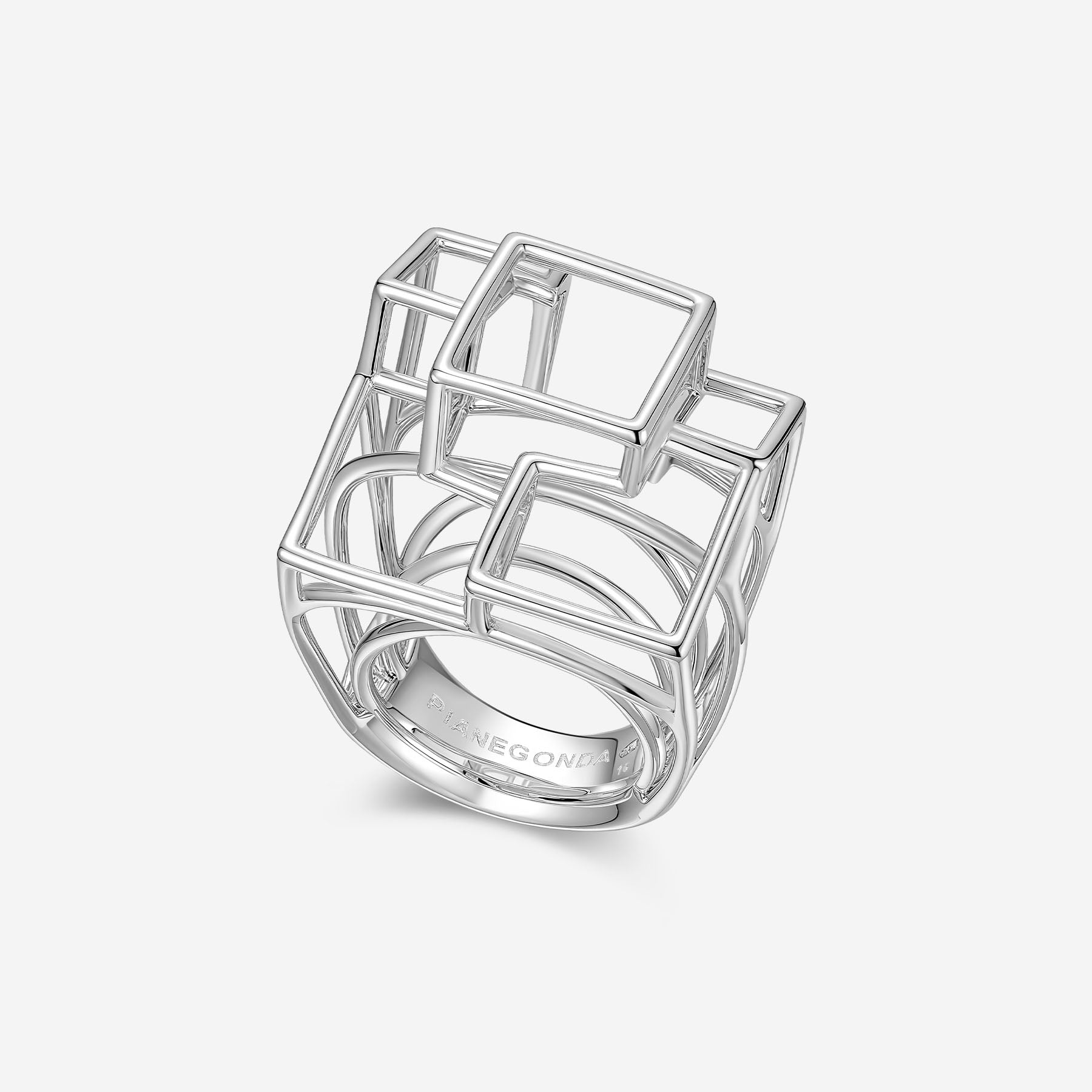 Pianegonda Geometric ring - KOSMOS - 925‰ Sterling silver